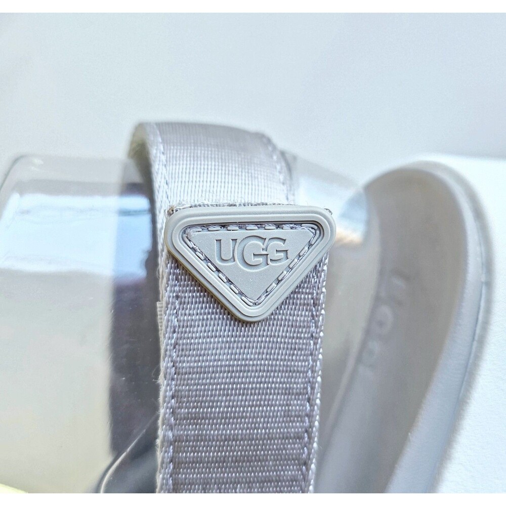 UGG Women's Nella Sandals Gray Slingback Sz 9 40 Mesh Platform Criss Cross - Picture 5 of 14